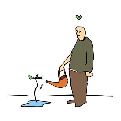 <b>Watering</b><br>(with love)