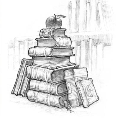 <b>Sketch of some books</b><br>