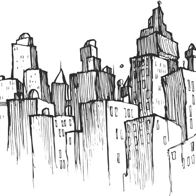 Skyline</b><br>(early drawing, 1992)