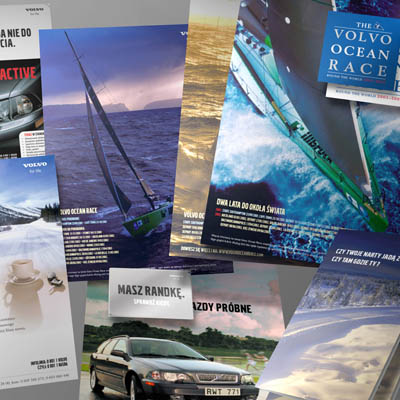 <b>Volvo Cars</b><br>Lots of print design for Volvo during my 7 years long cooperation.