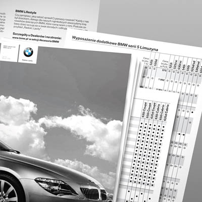 <b>BMW</b><br>Pricelist designs and an updating system.