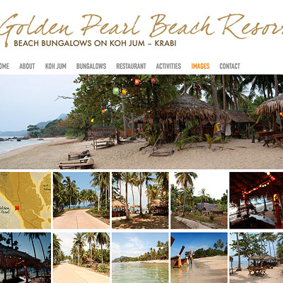 <b>Golden Pearl <br>Beach Resort</b><br>Web design, UI