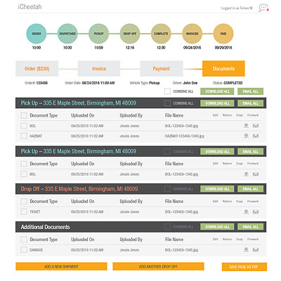 <b>iCHEETAH, UI</b><br>iCheetah – visual system and web service design for heavy logistic operations.