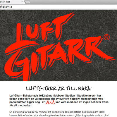 <b>Luftgitarr Site, UI</b><br>Also demo for my very affordable web services for muzicians.