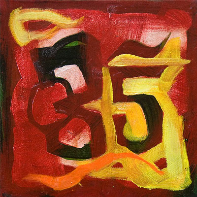 35 (Numbers)<br>Oil on canvas, 2009