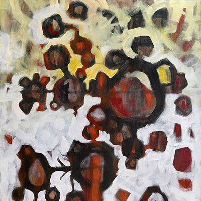 Relations 16<br>Oil on canvas, 20<br>
			<p style=color:red;font-size:1.85em>•</p>