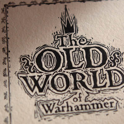 <b>Warhammer</b><br>Hand printed Warhammer Map – The Old World<br>Hand printed Warhammer Map – The Old World