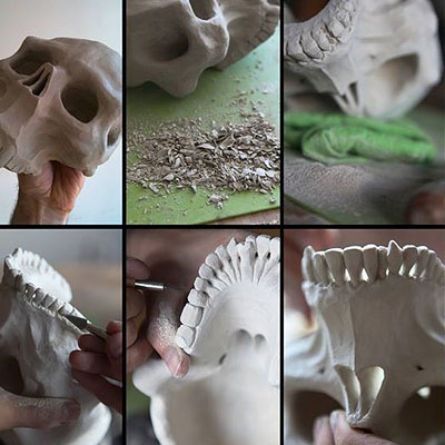 <b>Sculpting another skull</b><br>Work In Progress<br>